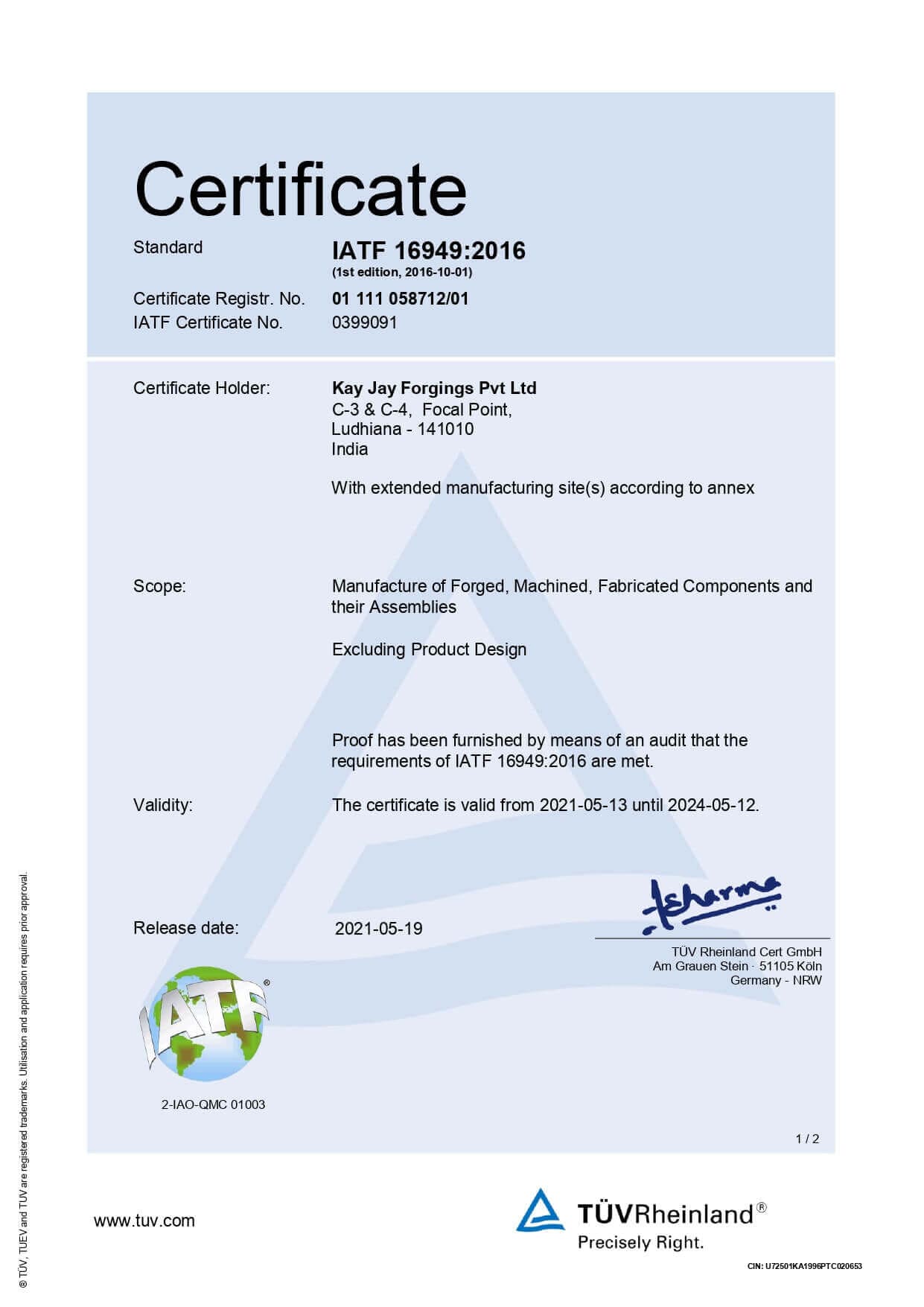ISO Certifications